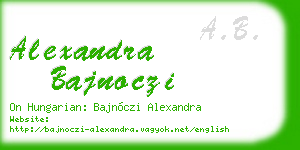 alexandra bajnoczi business card